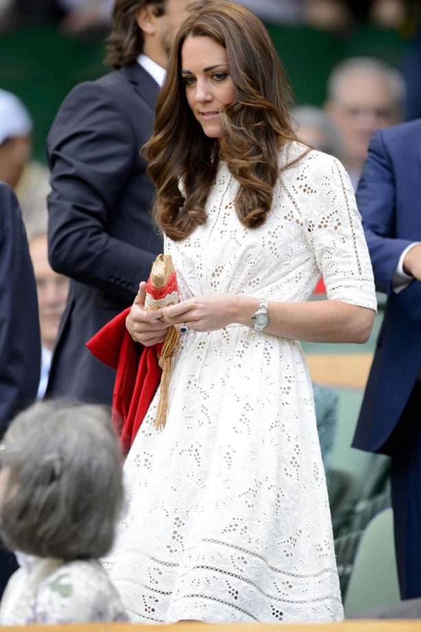 Kate Middleton Recycles Her White Zimmerman Dress For Wimbledon, 2014