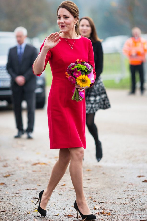 Kate Middleton Rocks Red At The EACH Hospices Appeal Launch, 2014