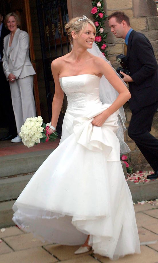 Tess Daly Looked Beautiful On Her Wedding Day To Vernon Kay, September 2003