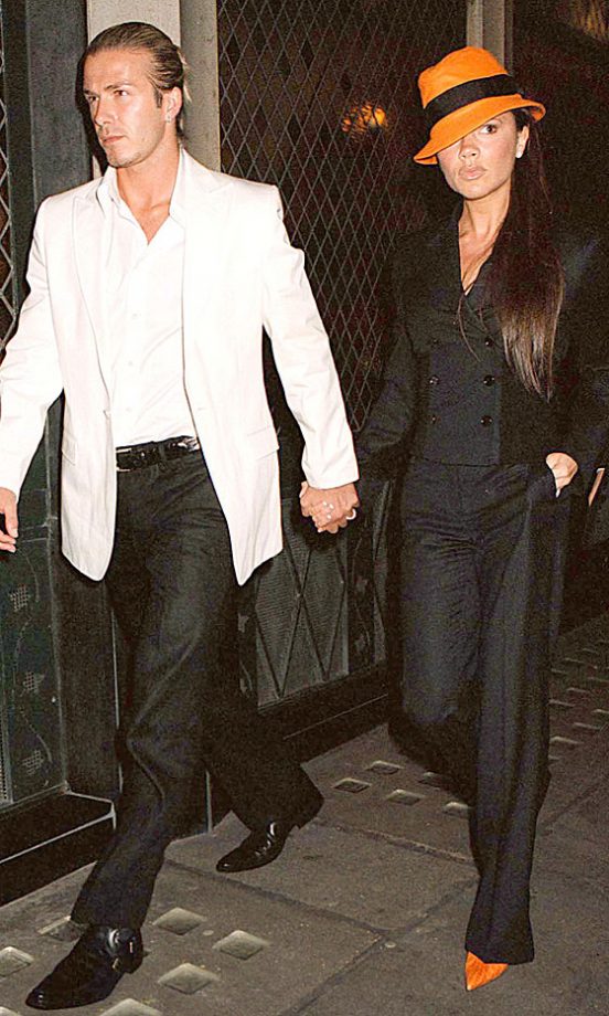 Victoria Beckham And David Beckham Leaving The Ivy, 2003
