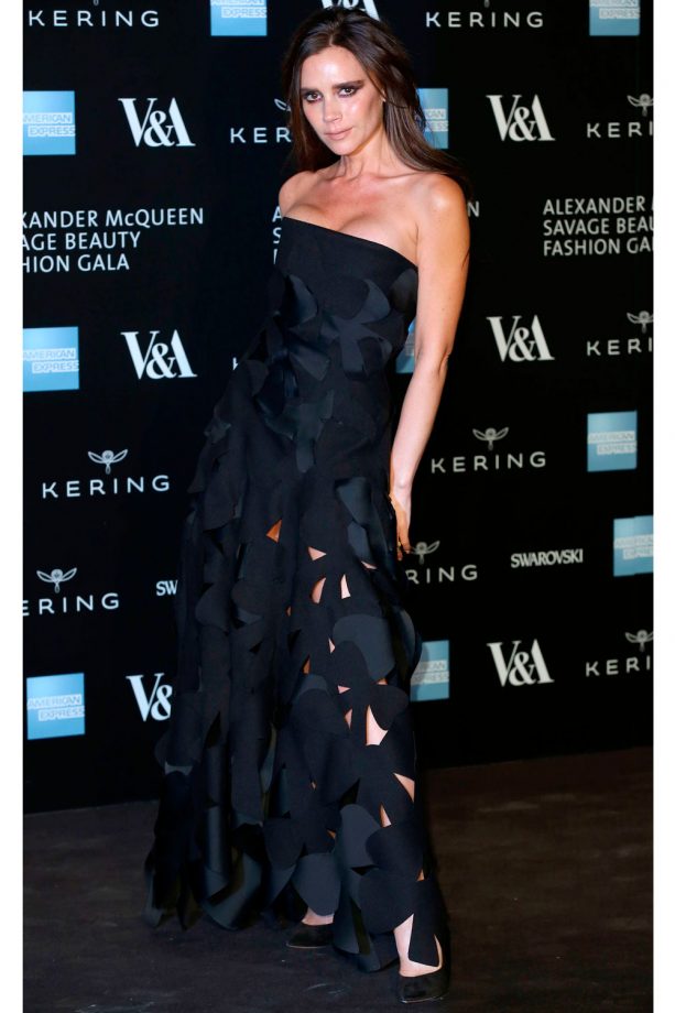 Victoria Beckham Wears Another Of Her Dress Designs To A Benefit Dinner In London, 2015