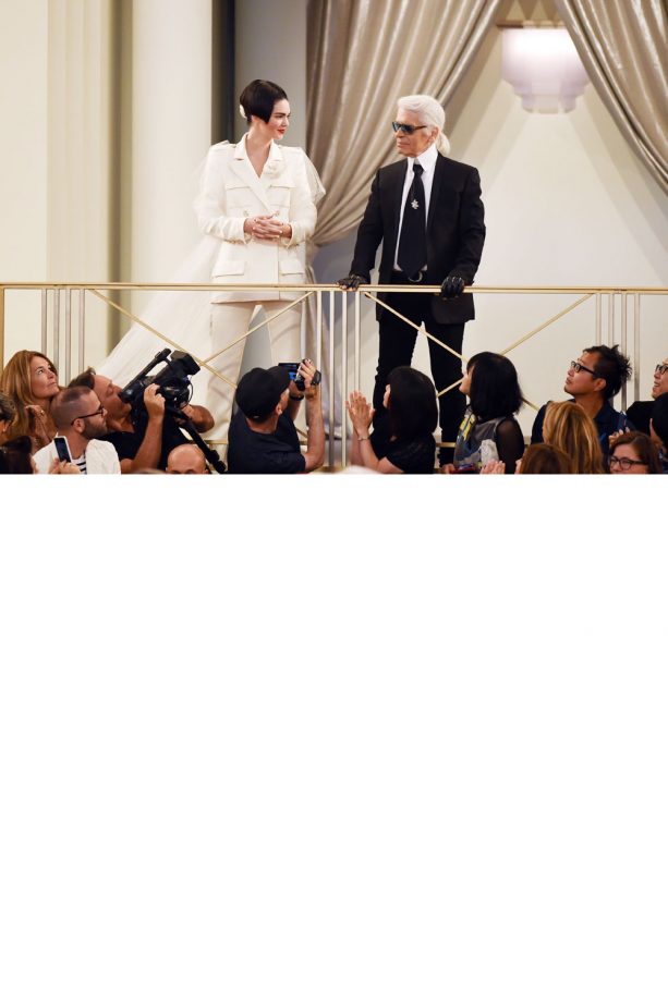 Kendall Jenner In Bridal Wear At The Chanel AW15 Haute Couture Show In Paris, 2015