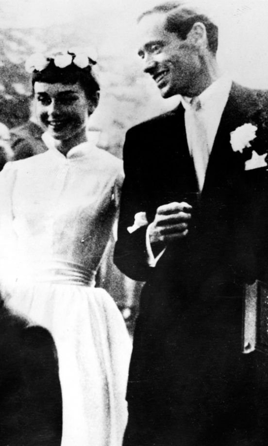 Understated And Classic: Audrey Hepburn Married Actor Mel Ferrer In Switzerland In 1954 Looking As Demure As Always