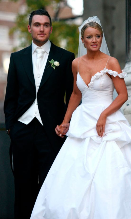 Lucy Davis Is The Perfect Bride With Her Husband Owain Yeoman At St Paul's Cathedral, December 2006