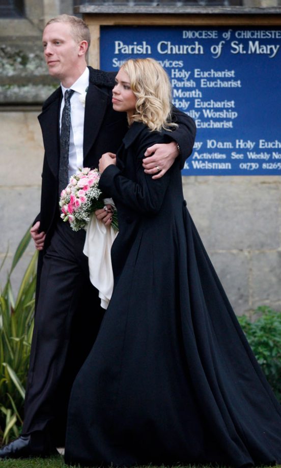 Billie Piper With New Husband Laurence Fox At Their New Years' Eve Wedding, December 2007