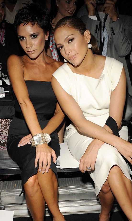 Victoria Beckham And Jennifer Lopez Sat Front Row At The Marc Jacobs Show During New York Fashion Week, 2008