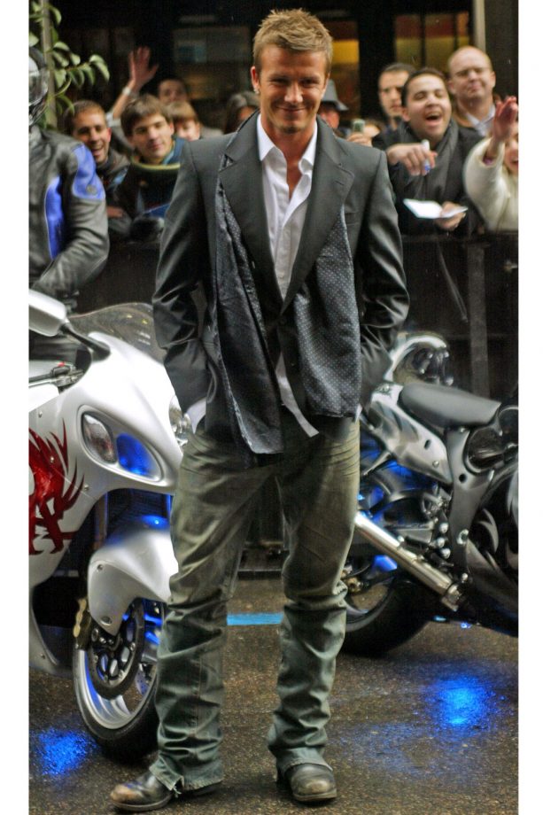 David Beckham Loves To Rock A Dirty Denim Look, 2005
