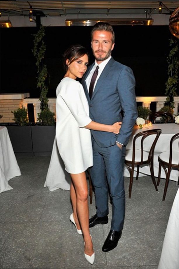 Victoria And David Beckham At Barneys New York To Launch Her Label, 2015