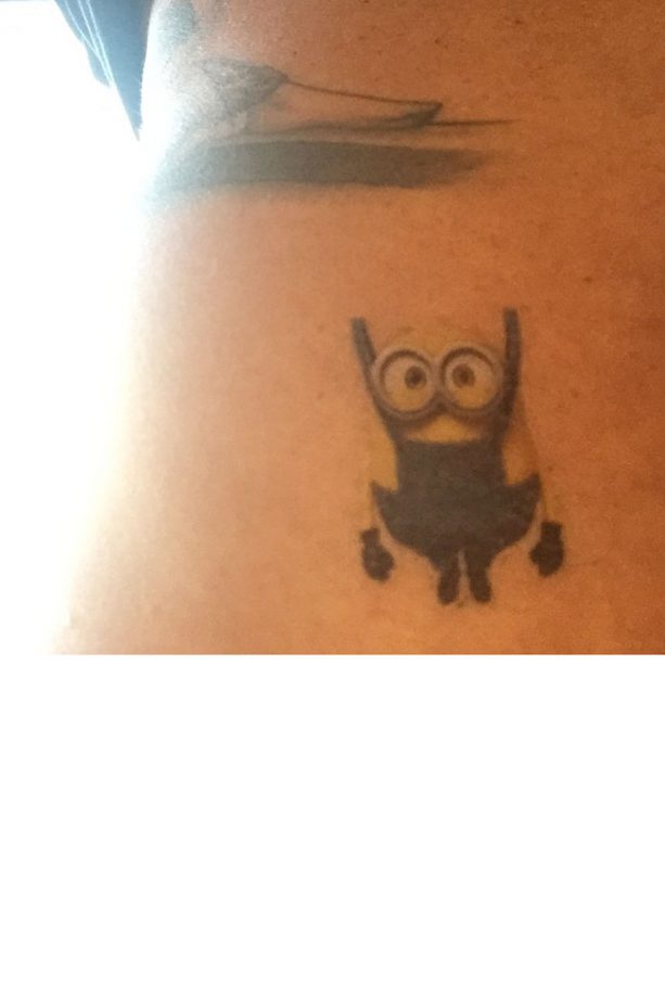 Harper Beckham Gives Dad A New Minions Tattoo To Add To His Collection, 2015
