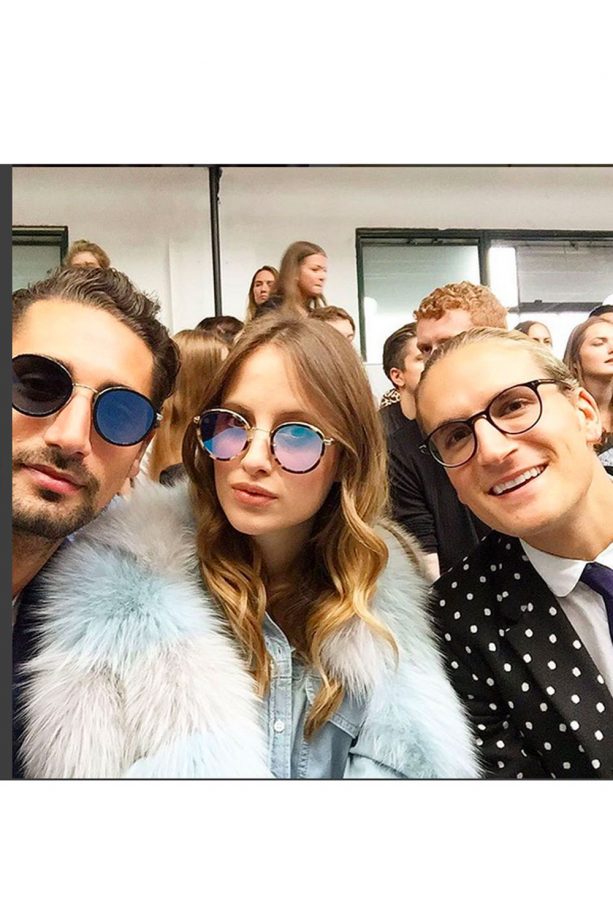 Rosie Fortesque Doing A Group Selfie With Proud Lock And Hugo Taylor