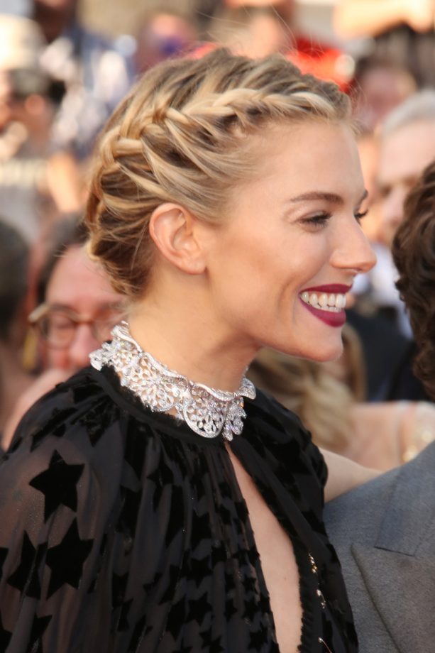 Sienna Miller Works A Braided 'Do At Cannes, 2015