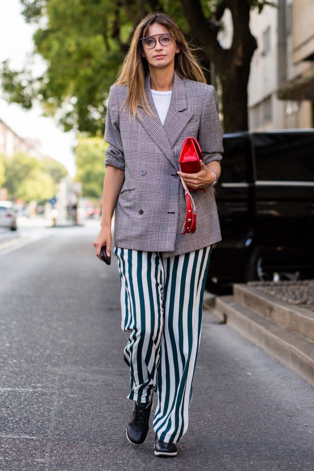 Bold Stripes And A Power Blazer Is Totally Office Ready Look