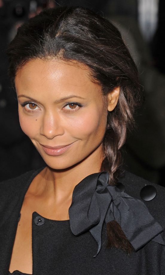 Thandie Newton Wearing A Super-Cute Side Plaited Hairstyle, 2010