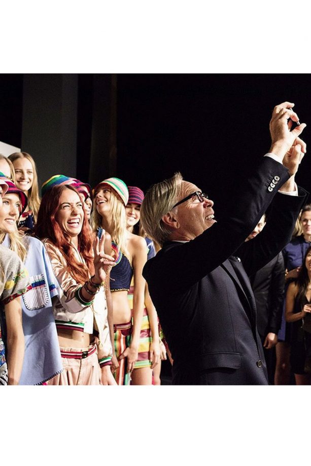 Tommy Hilfiger Takes A Selfie With His Models After One Very Succesful Show