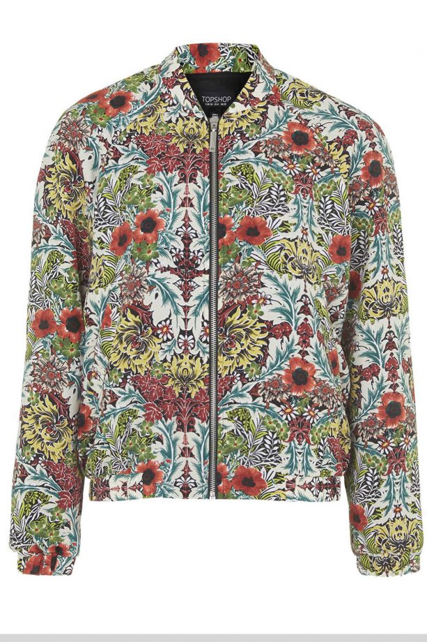 Topshop Poppy Garden Print Bomber Jacket, £55