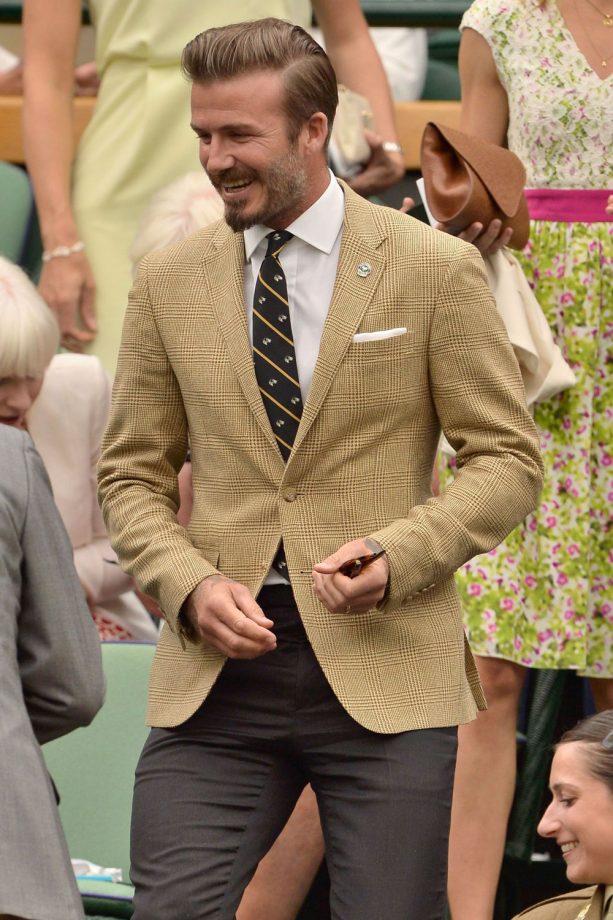 David Beckham Looking Dapper At Wimbledon, 2014