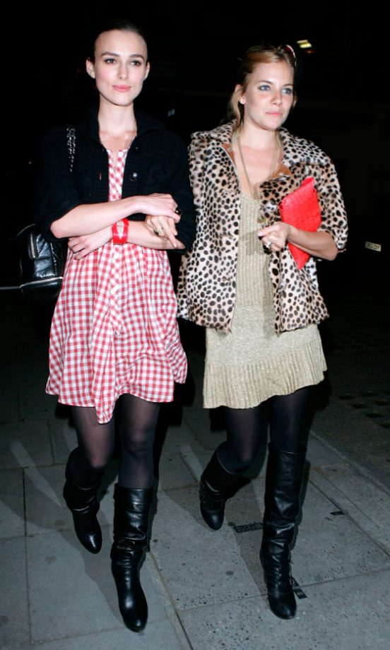 Sienna Miller With Keira Knightley In Soho, London, 2007