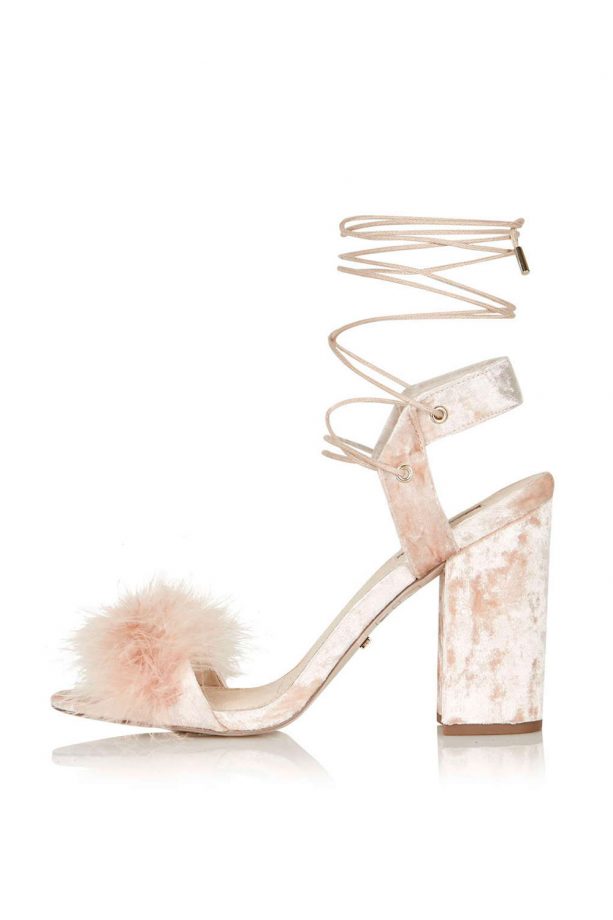 Topshop RUFFLE Feather Tie Sandals, £52