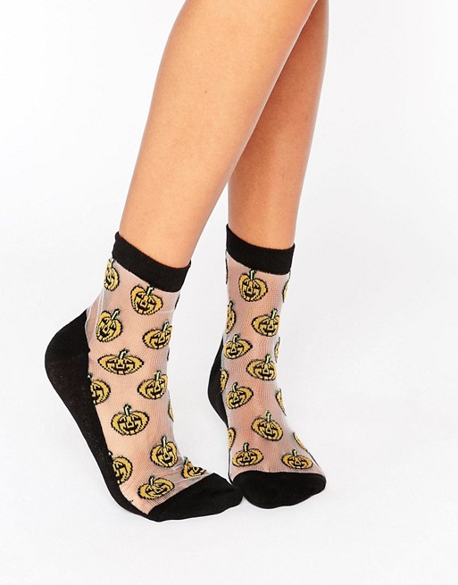 Pumpkin socks, £4, ASOS