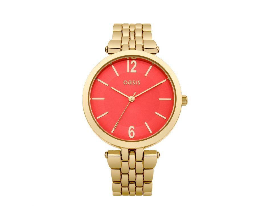 Gold Orange Dial Watch, £45, Oasis