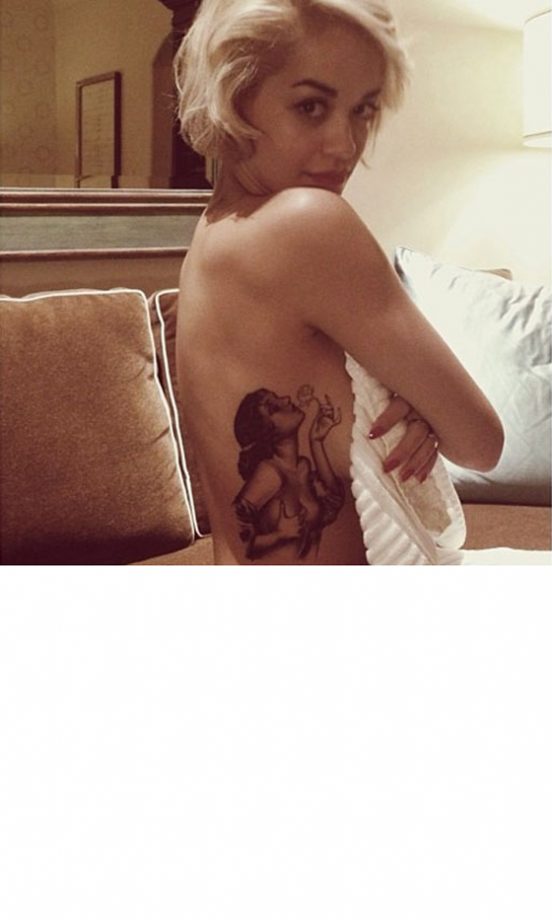 Rita Ora's Pin-Up Girl Tattoo, 2013