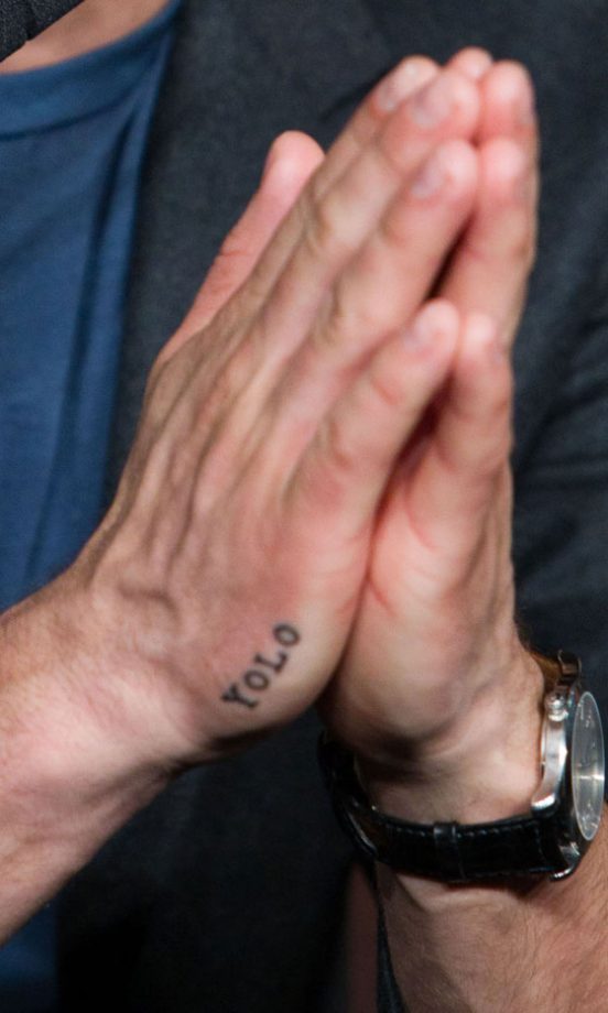 Zac Efron's 'You Only Live Once' Tattoo, 2011
