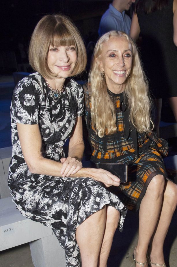 Vogue Editors Anna Wintour And Franca Sozzani At Versace, 2015