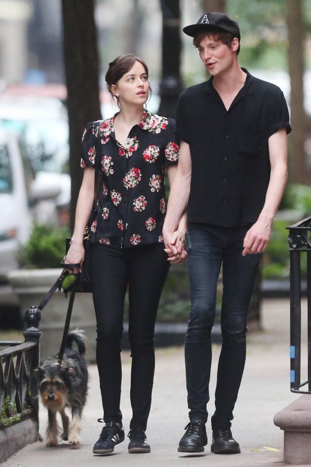 Dakota Johnson And Boyfriend Matthew Hitt Walking Their Dog In New York, 2015