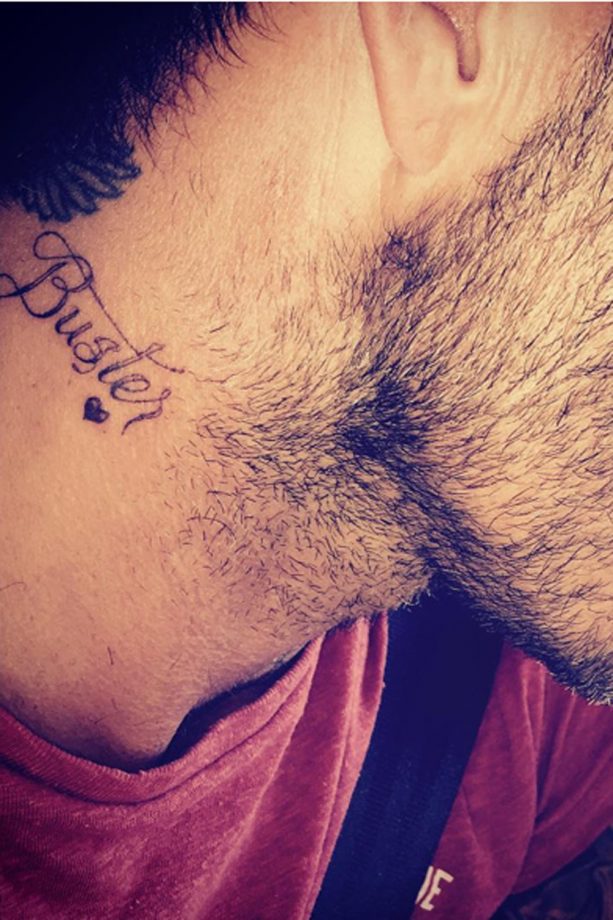 David Beckham Gets A 'Buster' Tattoo As An Ode To Son Brooklyn, 2015