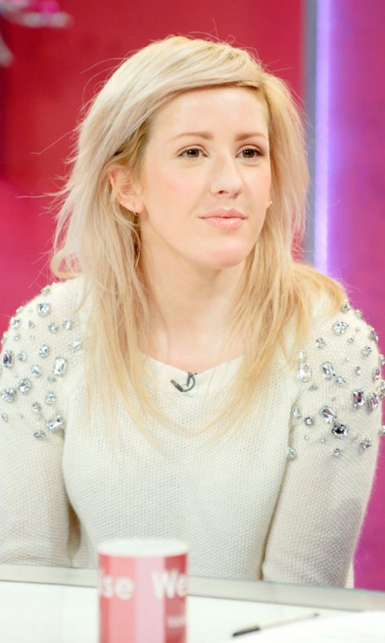 Ellie Goulding Looks Angelic On The Set Of Loose Women In An Embellished Jumper, December 2010