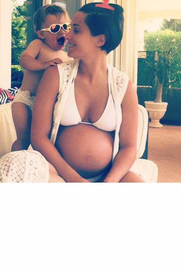 Frankie Bridge Shows Off Her Huge Bump On A Babymoon With Parker, 2015