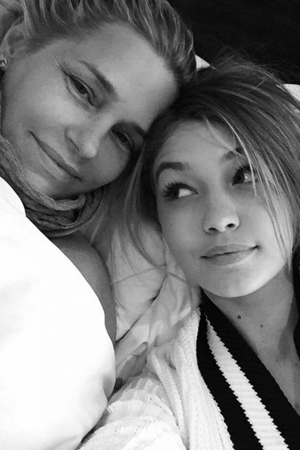 Gigi Hadid Climbs Into Bed With Her Reality TV Star Mum, 2015