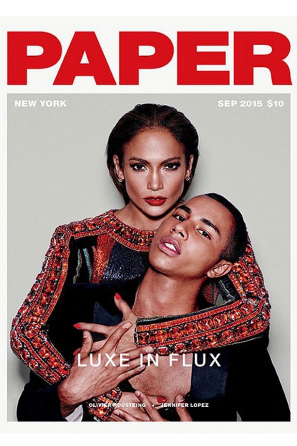 Jennifer Lopez Posts Snap Of Her New Paper Cover In Which She Appears With Olivier Rousteing, 2015