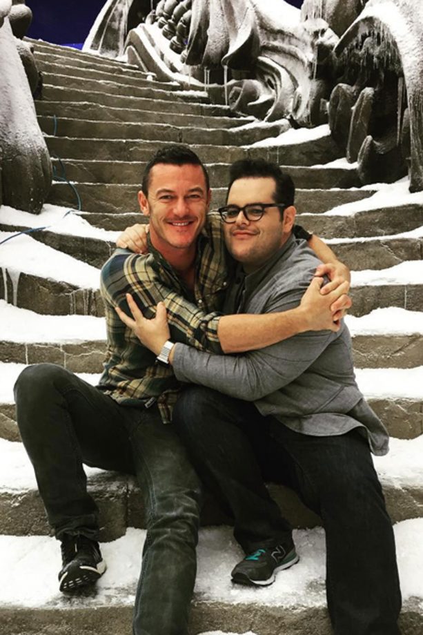 Josh Gad And Luke Evans Give Us A Glimpse Of The Beauty And The Beast Set, 2015