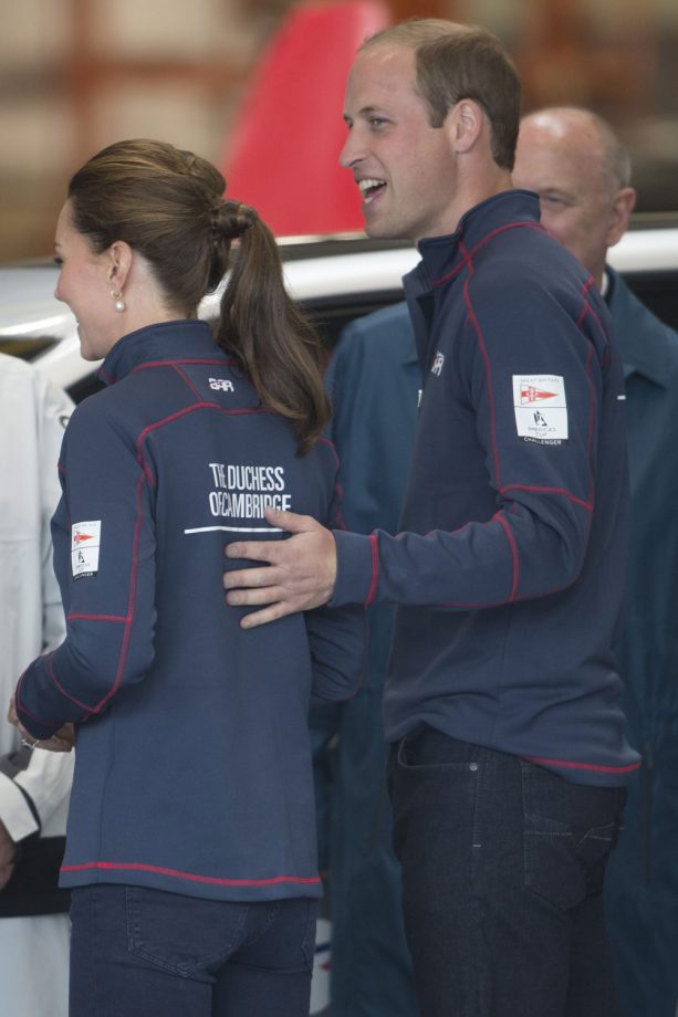 Kate Middleton And Prince William Wear Matching Fleeces In Portsmouth, 2015