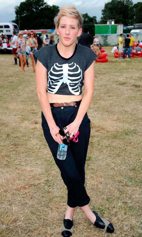 Ellie Goulding Dresses Down At V Festival, August 2010