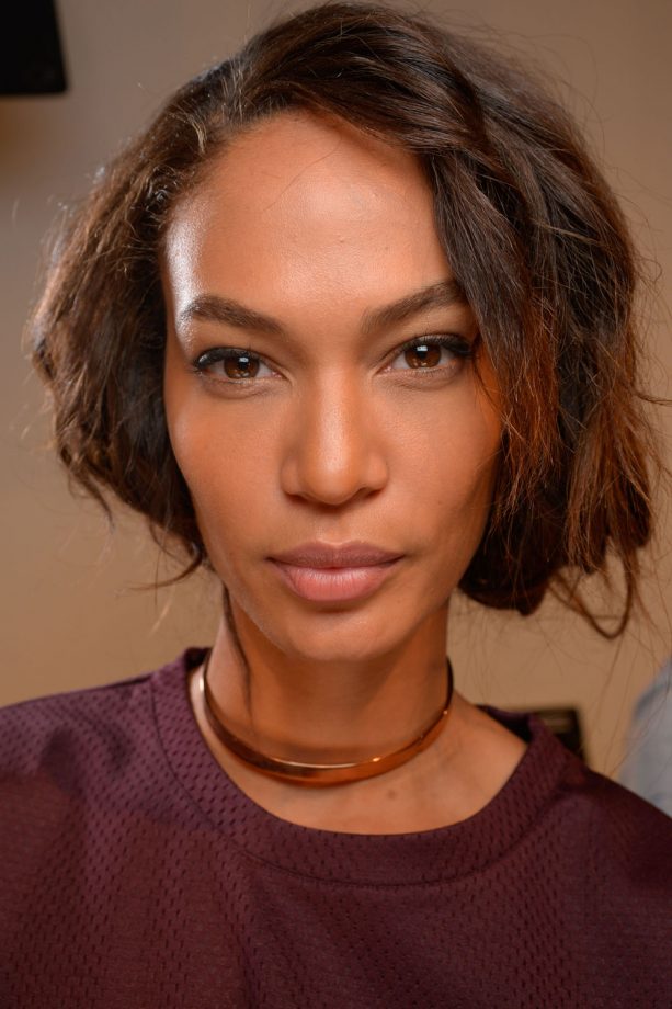 Joan Smalls In Side Part Her Faux Bob, 2015