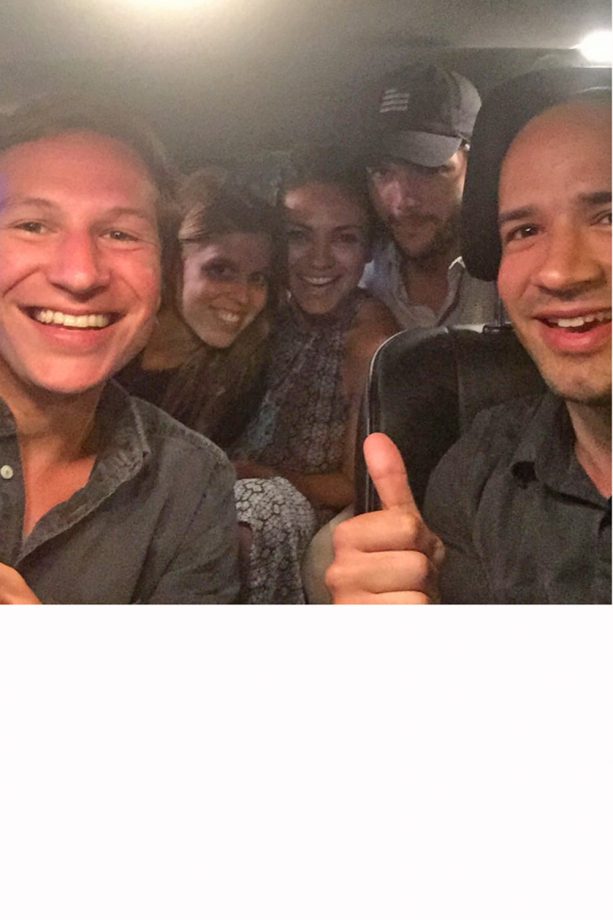 Ashton Kutcher And Mila Kunis Take An Uber With Princess Beatrice And Boyfriend Dave Clark In NY, 2015
