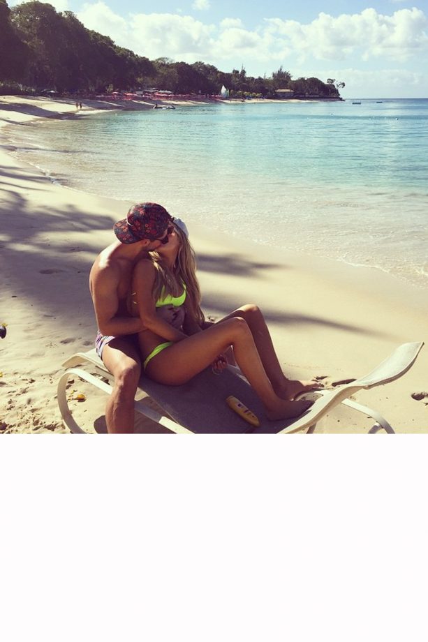 Alex Mytton And Girlfriend Nicola Hughes Kiss On A Beach In Barcelona, 2015