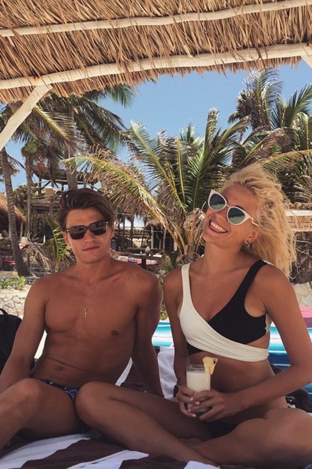 Pixie Lott And Oliver Cheshire Look Hot On The Beach In Mexico, 2015