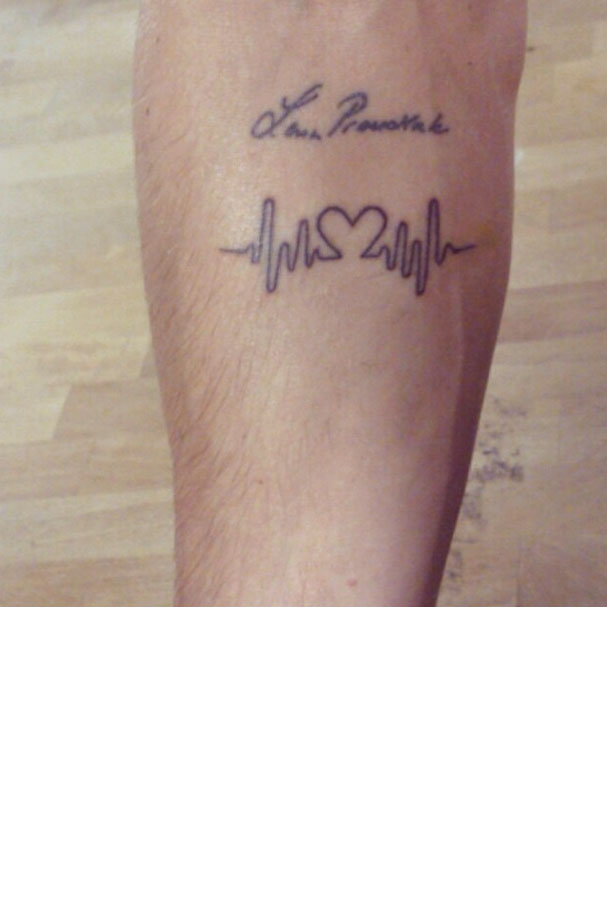 Oliver Proudlock's Tattoo Tribute To His Mum, 2014
