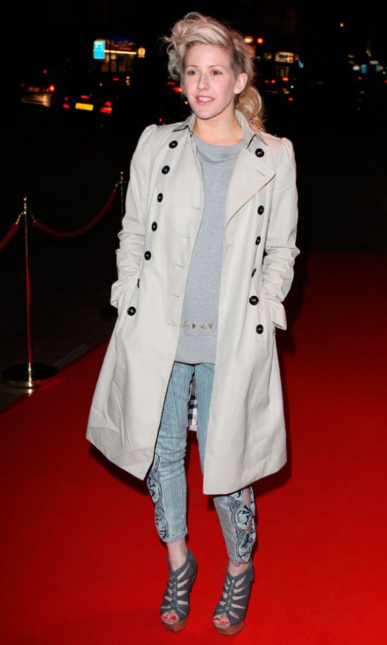 Ellie Goulding Covers Up With A Classic Trench, March 2010