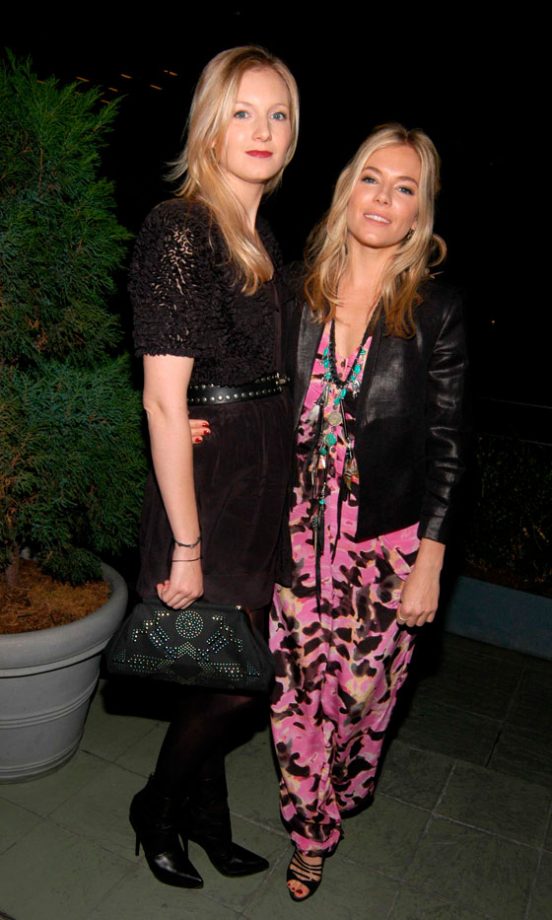 Sienna Miller And Her Sister Savannah Miller At A Party For Their SS10 Collection In New York, November 2009