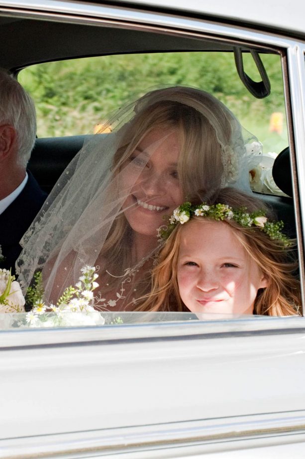 Kate Moss Poses With Daughter Lila Grace On Her Wedding Day, 2011