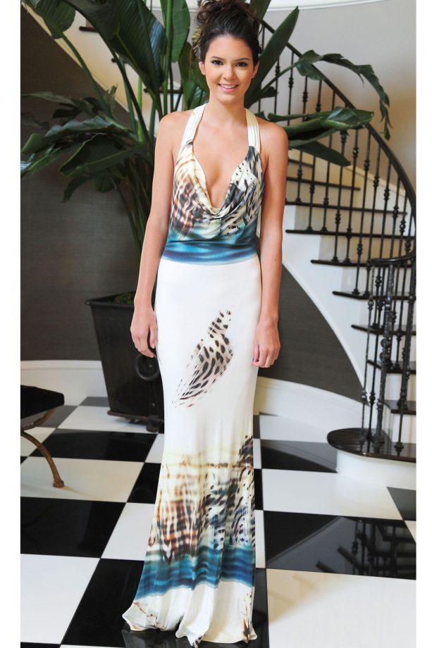 Kendall Jenner Works A Maxi At Kim Kardashian's Bridal Shower, 2011