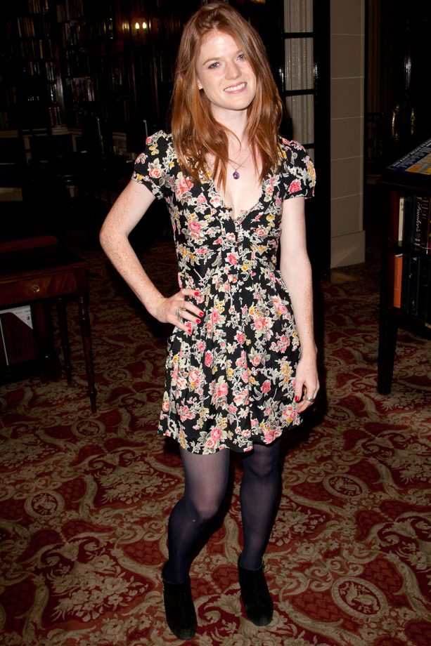Rose Leslie Hits The Red Carpet In A Floral Dress At The 'Driving Miss Daisy' Afterparty In London, 2011