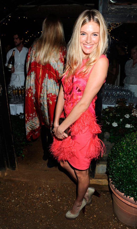 Sienna Miller Attends A Dinner At Petersham Nurseries, London, 2011