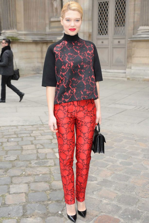 Lea Seydoux Arrives To The Louis Vuitton Show In Paris, 2013