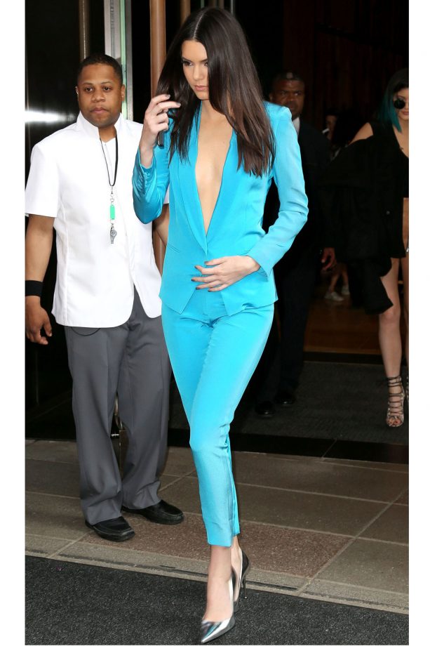 Kendall Jenner Works A Show-Stopping Suit Out And About In New York, 2014