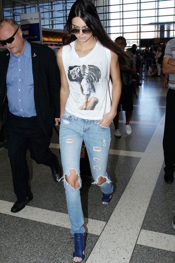 Kendall Jenner Does Dressed Down Airport Style At LAX International Airport, 2014